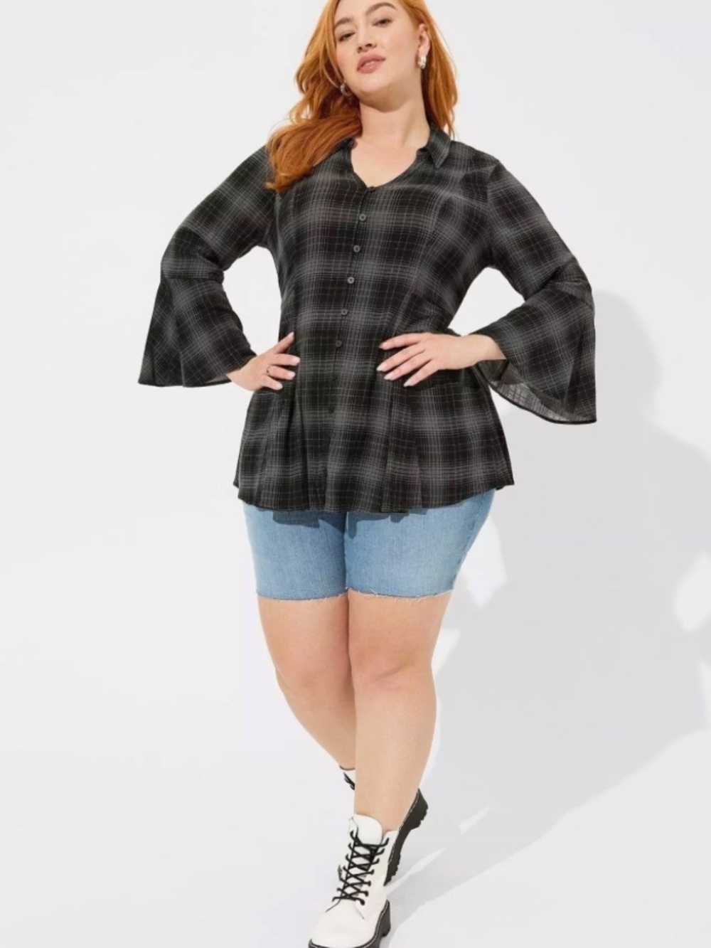NEW Torrid Fit and Flare Plaid top NWT
